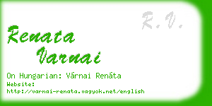 renata varnai business card